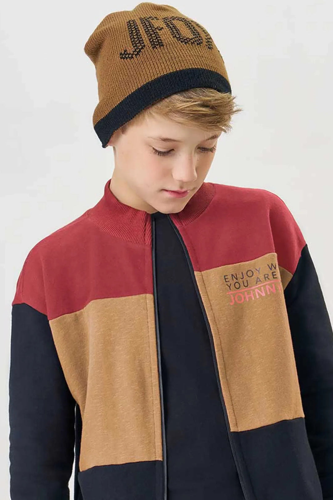 Gorro Dupla Face em Tricot 78126 Johnny Fox Teen Menino – Vic&Johnny