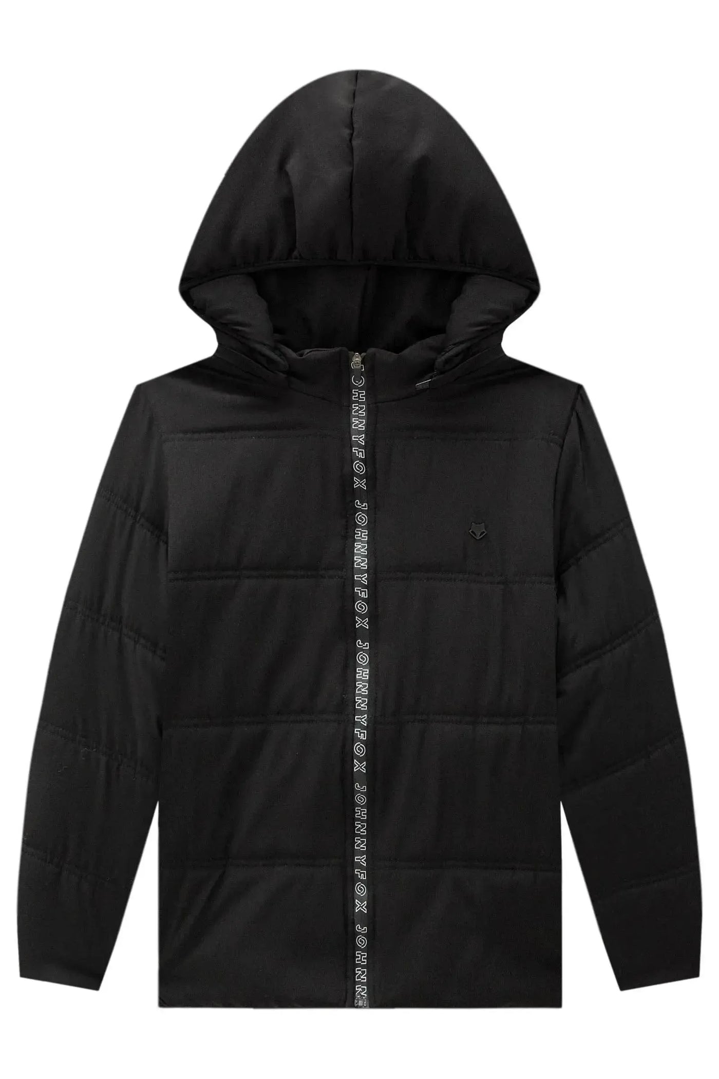 Jaqueta Puffer com Capuz Removível em Nylon Hidronatic com