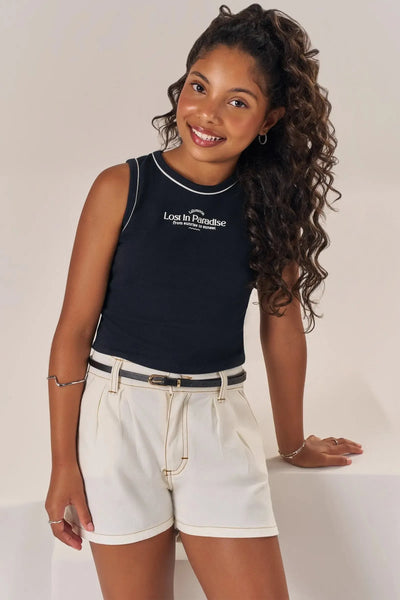 Regata Cropped em Cotton 86349 Lilimoon Teen Menina