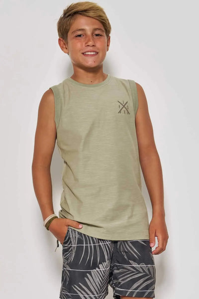 Regata em Meia Malha Flamê 86832 Johnny Fox Teen Menino