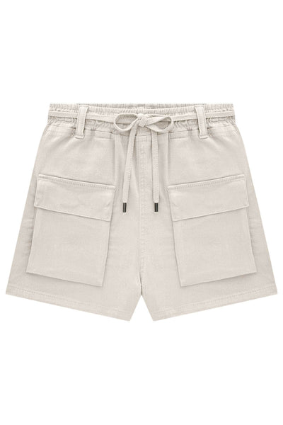 Shorts Cintura Alta em Sarja com Elastano 77796 Vic&Vicky