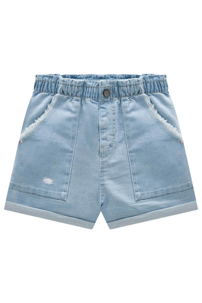 Shorts Comfy em Jeans com Elastano 77791 Vic&Vicky