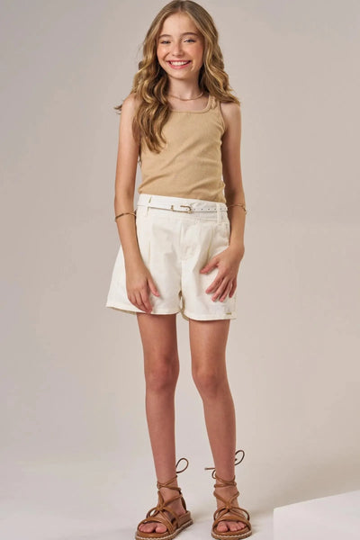 Shorts em Alfaiataria Amore 86544 Lilimoon Teen Menina