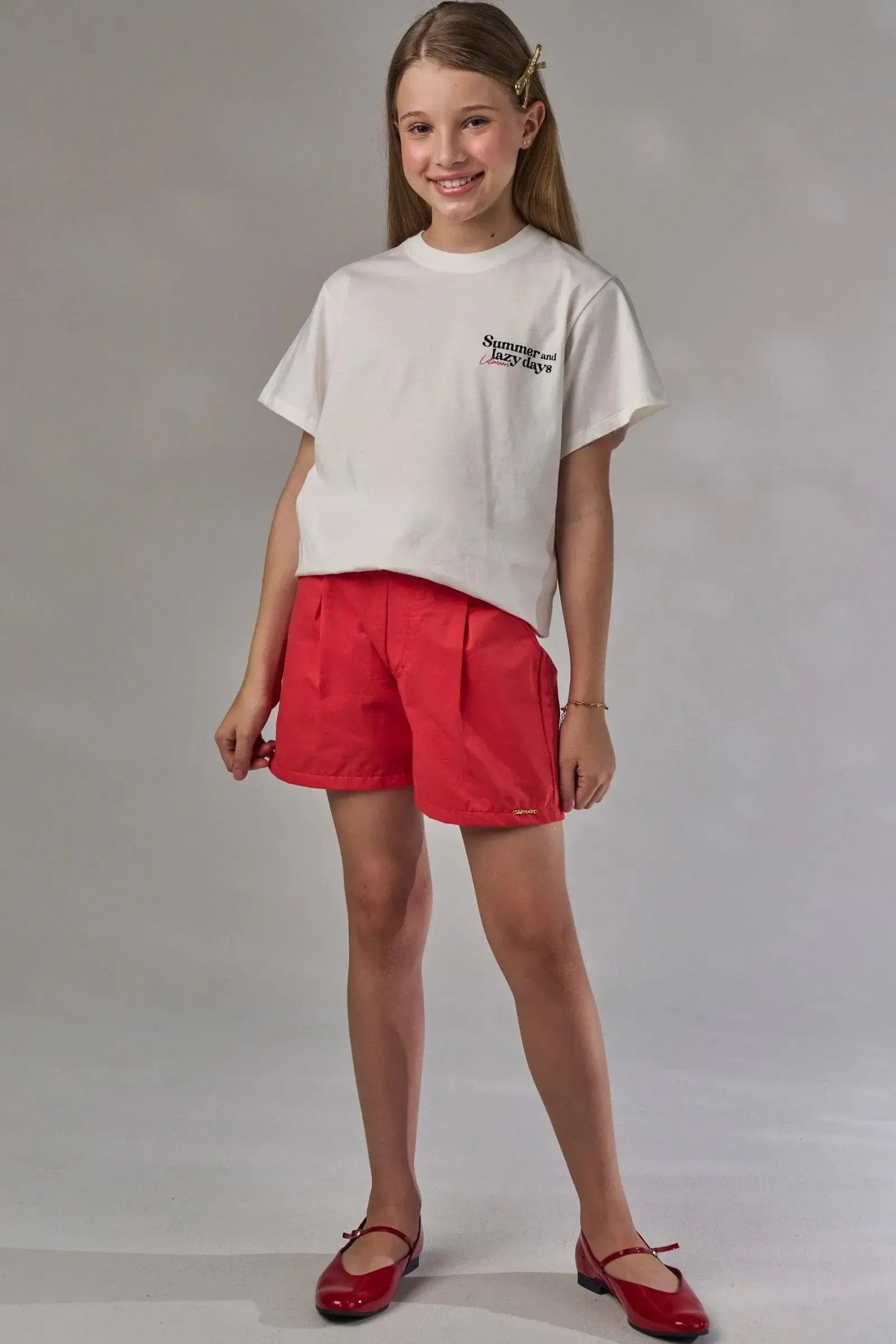 Shorts em Alfaiataria Amore 89010 Lilimoon Teen Menina