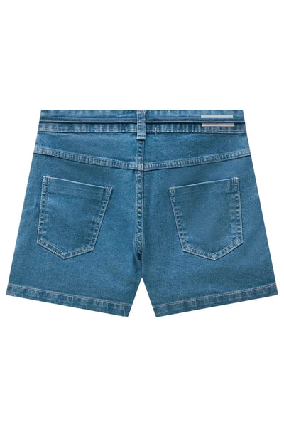 Shorts em Jeans com Elastano 86539 Lilimoon Teen Menina