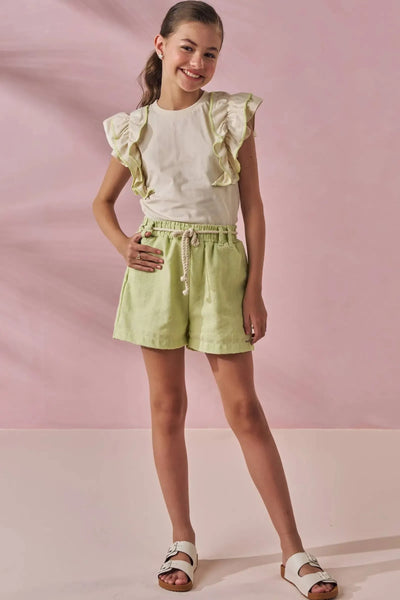 Shorts em Linho Milano 87577 Lilimoon Teen Menina