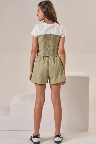 Shorts em Sarja com Elastano 86548 Lilimoon Teen Menina