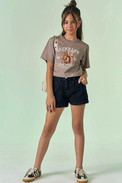 Shorts Jeans com Elastano 88621 Vic&Vicky Teen Menina