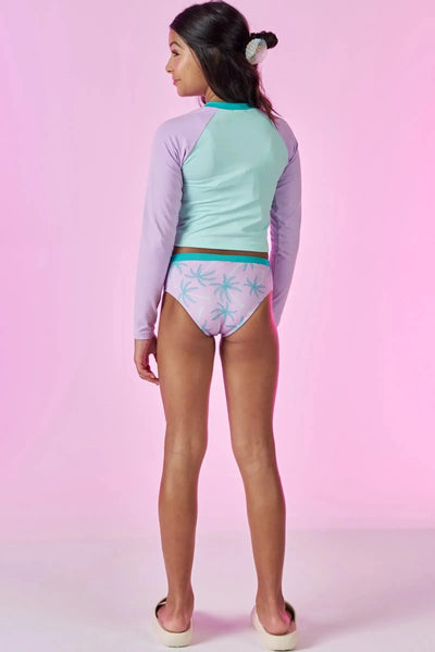 Trio de Biquini e Blusa Manga Longa em Malha UV 50+ 88004 Vic&Vicky Teen Menina