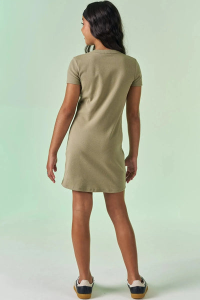 Vestido em Canelado Liz 87851 Vic&Vicky Teen Menina