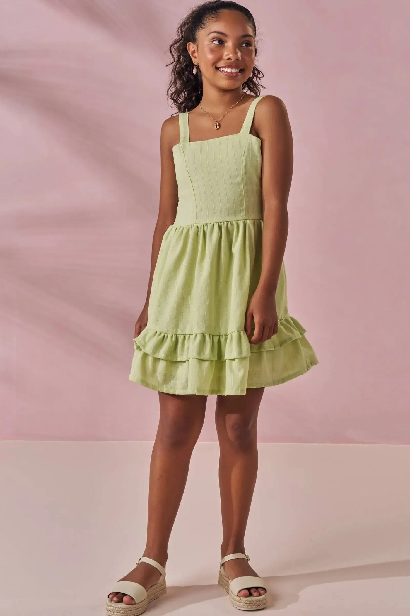 Vestido em Linho Milano 88779 Lilimoon Teen Menina