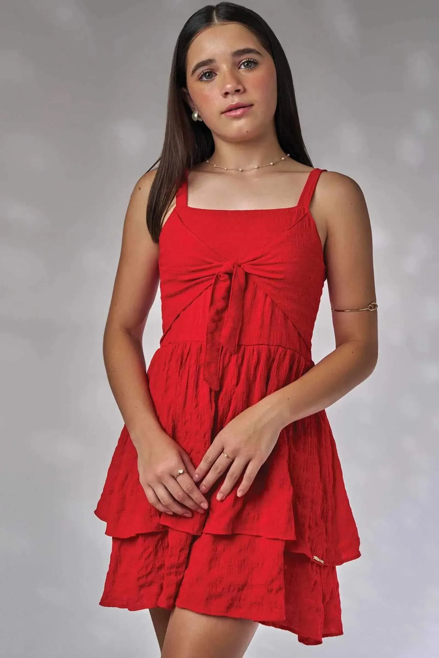 Vestido em Tecido Texturizado Isla 86591 Lilimoon Teen Menina