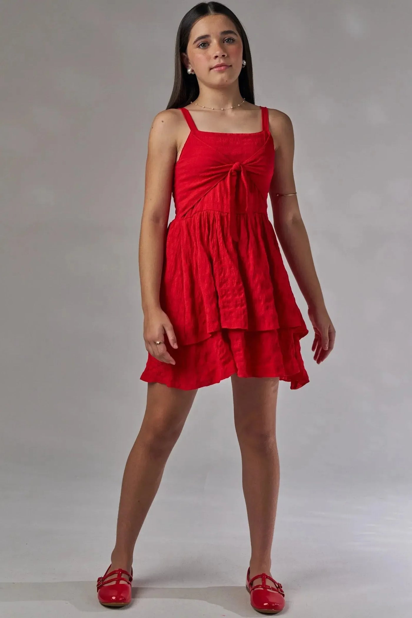 Vestido em Tecido Texturizado Isla 86591 Lilimoon Teen Menina