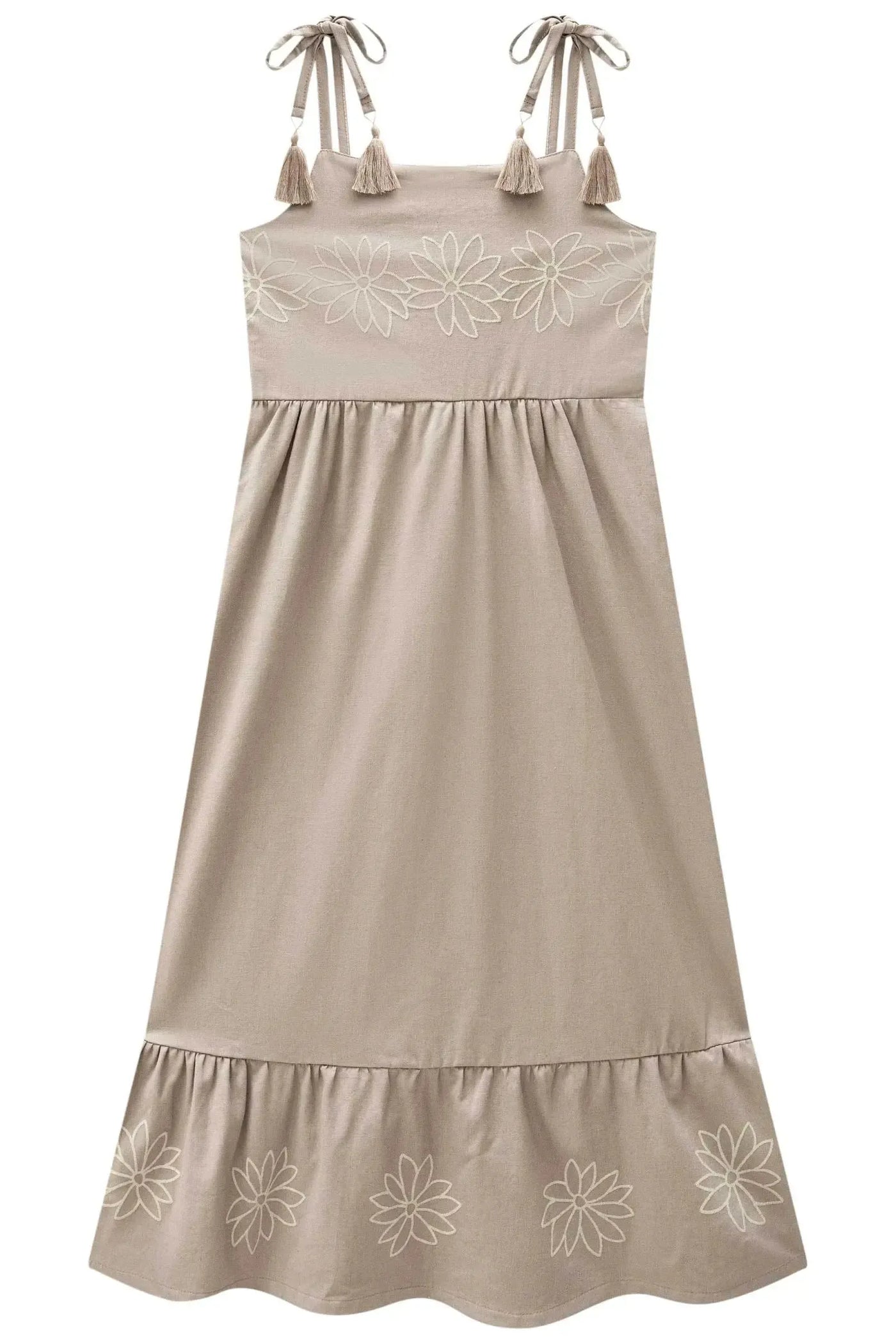 Vestido New Midi em Linho Santorine 87877 Vic&Vicky Teen Menina